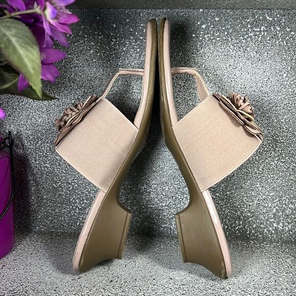 JC Penney  East 5th Floral Dust Rose Sandals Wedges Size 9 - Picture 6 of 8